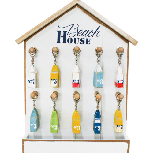 Porta Llaves Casa con 20 Llaveros Estilo Casitas