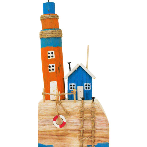 Faro y Casa Azul con Escaleras de Cuerda