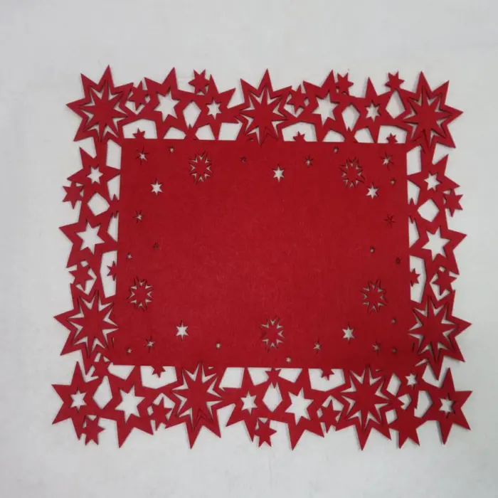 Mantel Rojo Diseño Estrellas