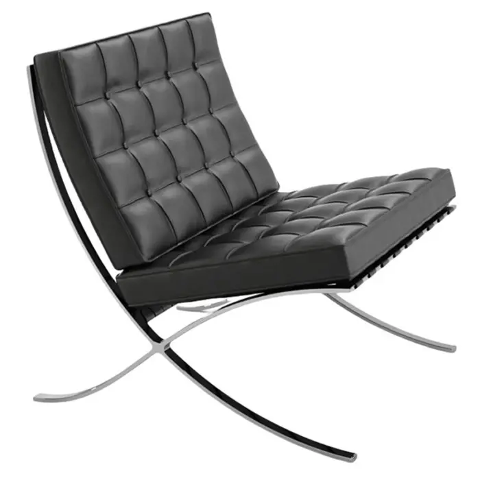 Mini Silla Lounge en Vinil Negra