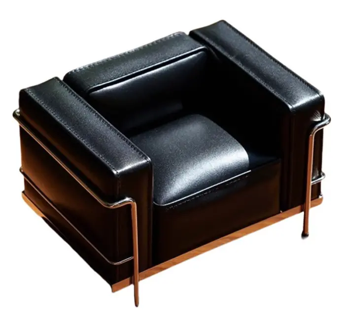 Mini Sillón Lounge en Vinil Negro