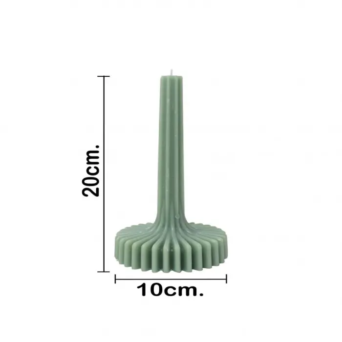 Vela Verde con Base Corrugada - Image 4