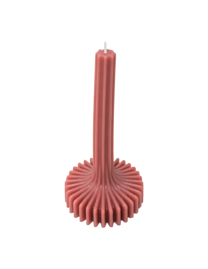 Vela Rosa Melocotón con Base Corrugada - Image 2