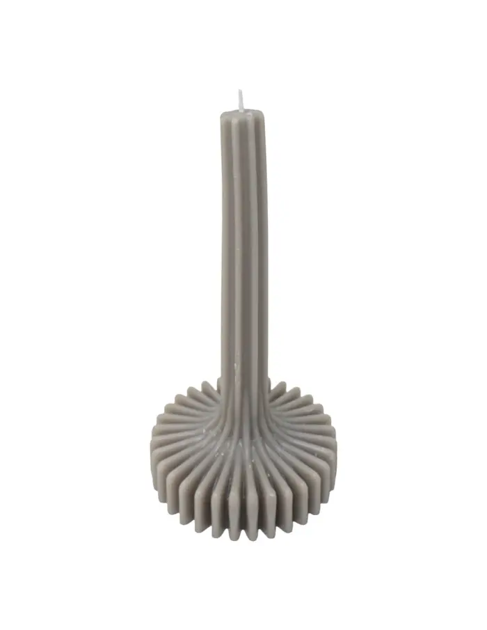 Vela Gris con Base Corrugada - Image 2
