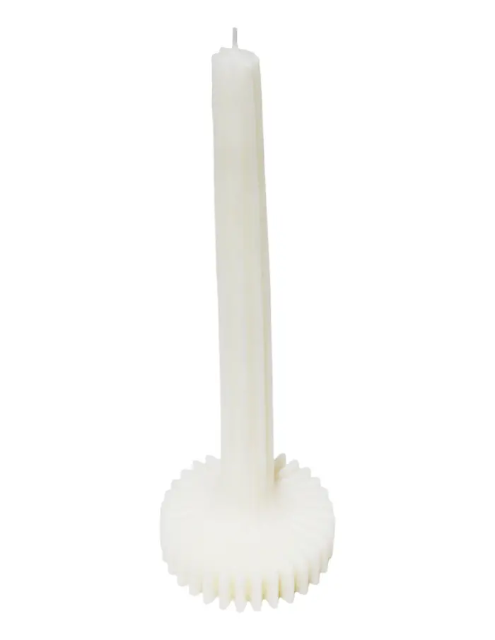 Vela Blanca con Base Corrugada - Image 2