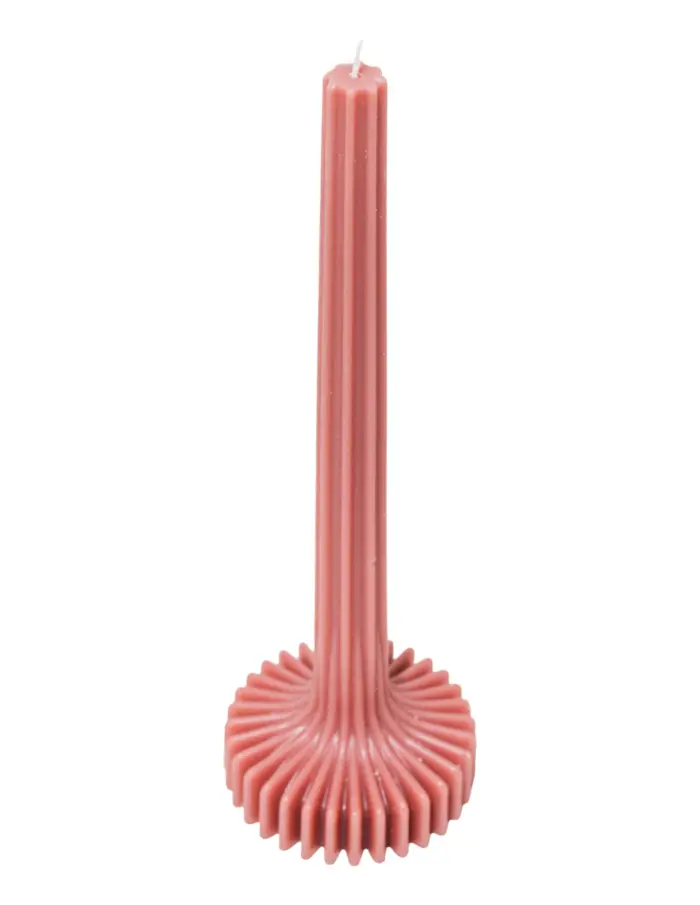 Vela Rosa Melocotón con Base Corrugada - Image 2