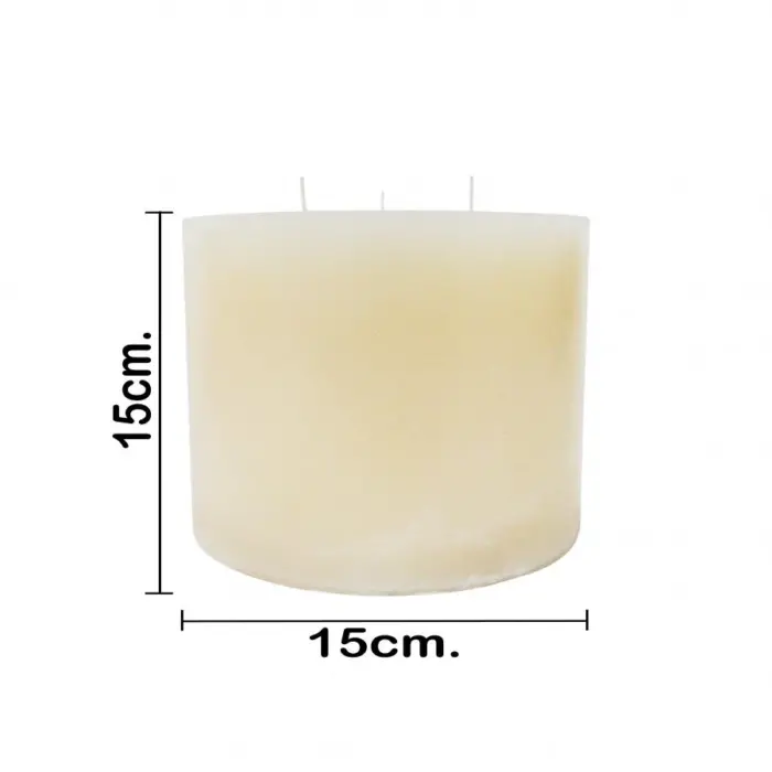 Vela Marfil con 3 Pabilos - Image 4