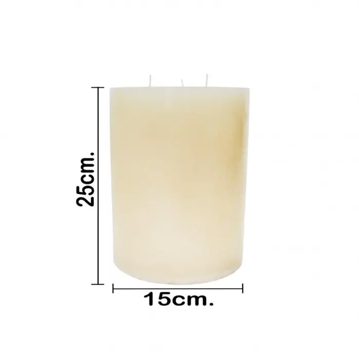 Vela de Marfil con 3 Pabilos - Image 4