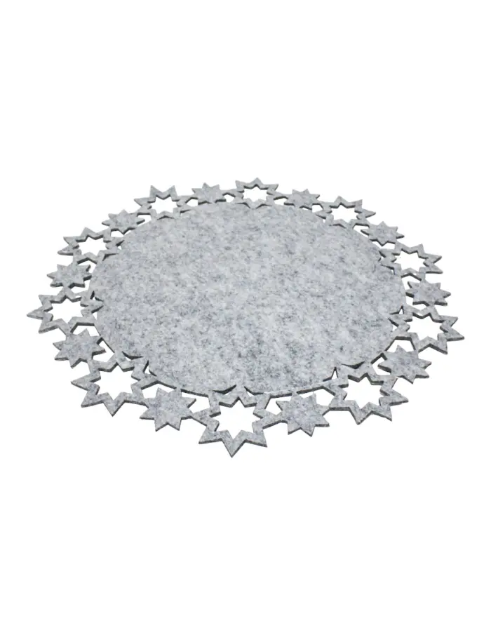Mantel Gris con Orilla de Estrellas - Image 2