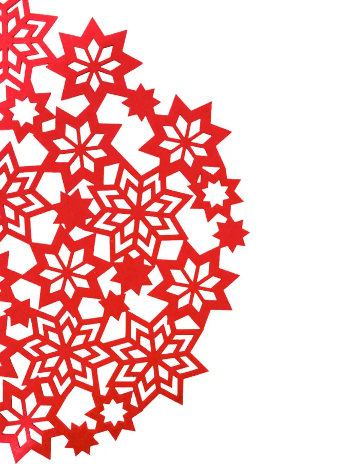 Camino de Mesa Rojo Diseño Estrellas - Image 3