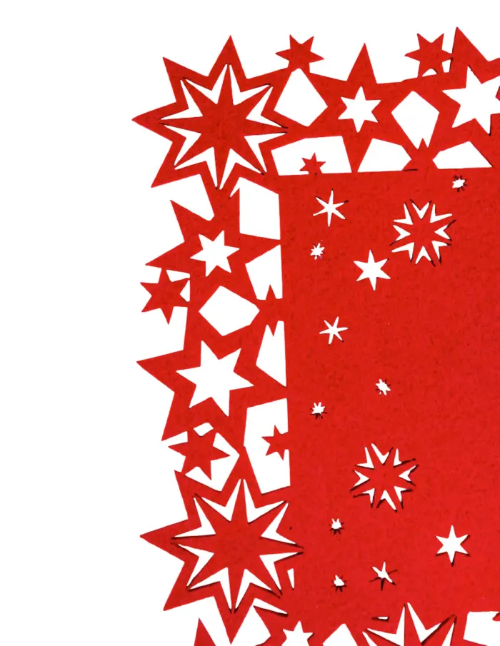 Mantel Rojo Diseño Estrellas - Image 3