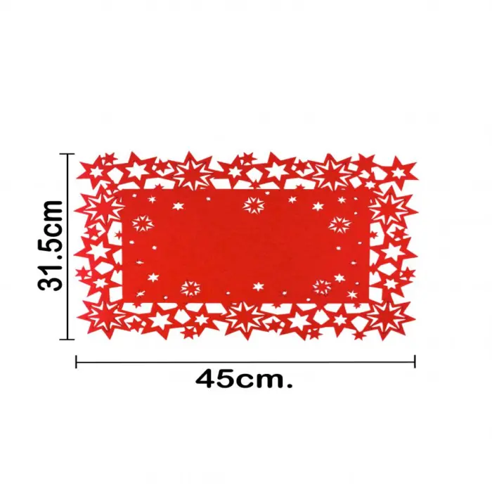 Mantel Rojo Diseño Estrellas - Image 4
