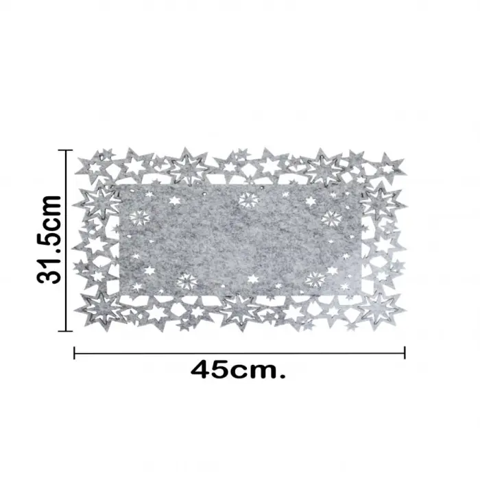 Mantel Gris Diseño Estrellas - Image 4