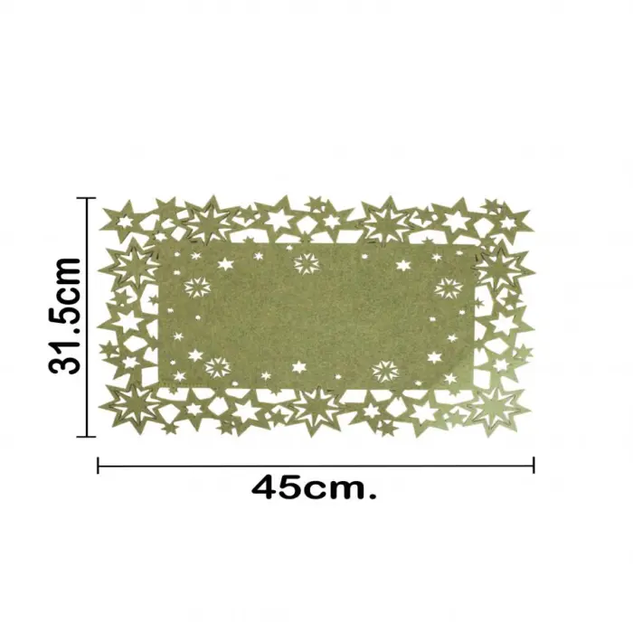 Mantel Verde Diseño Estrellas - Image 4