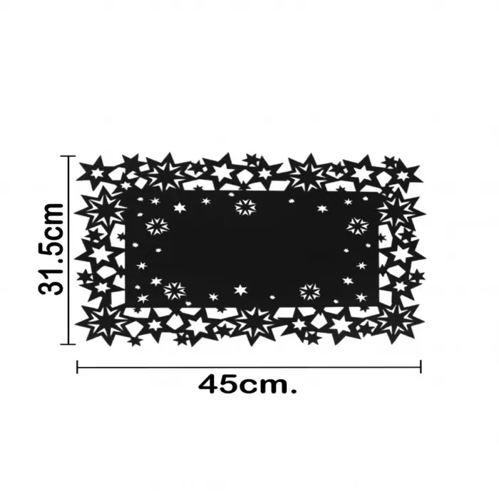 Mantel Negro Diseño Estrellas - Image 4