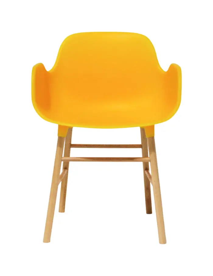 Mini Silla Amarilla con Patas de Madera - Image 2