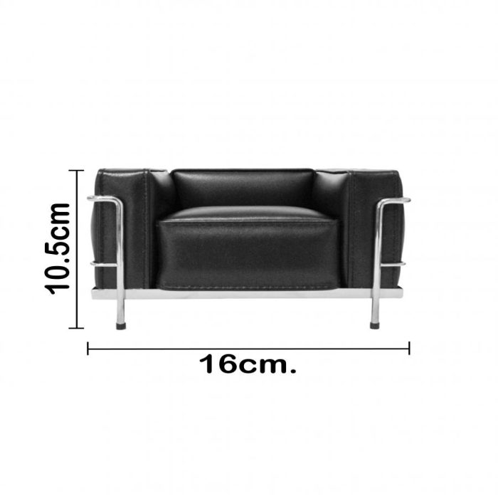 Mini Sillón Lounge en Vinil Negro | Galerías el Triunfo