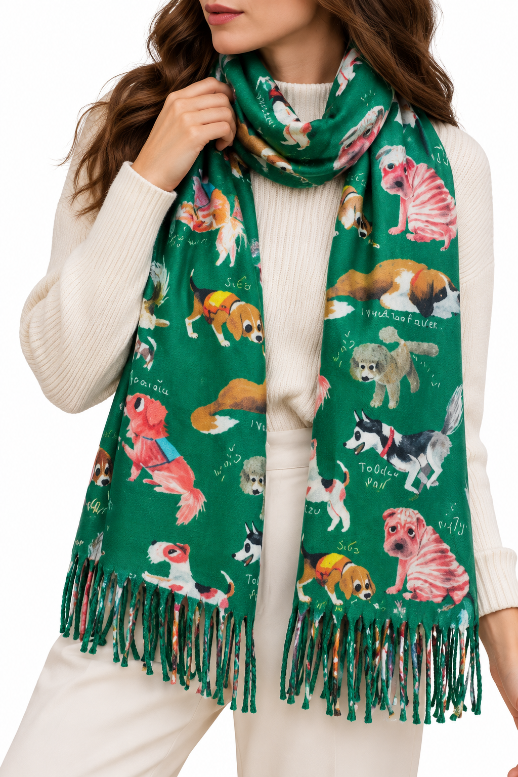 Pashmina Verde Razas Caninas - Galerías el Triunfo