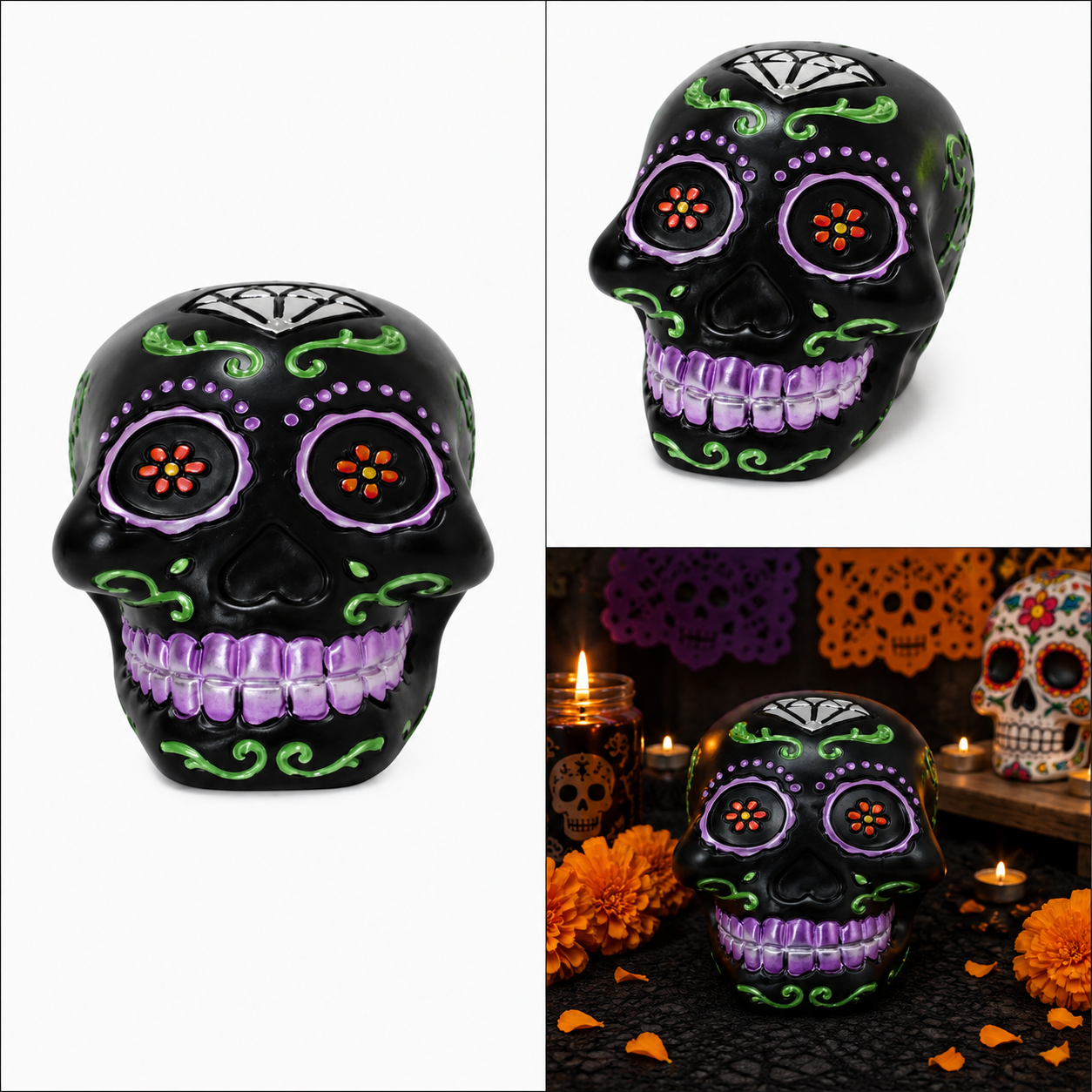 Calavera ‘Folklor Floral Grabado’