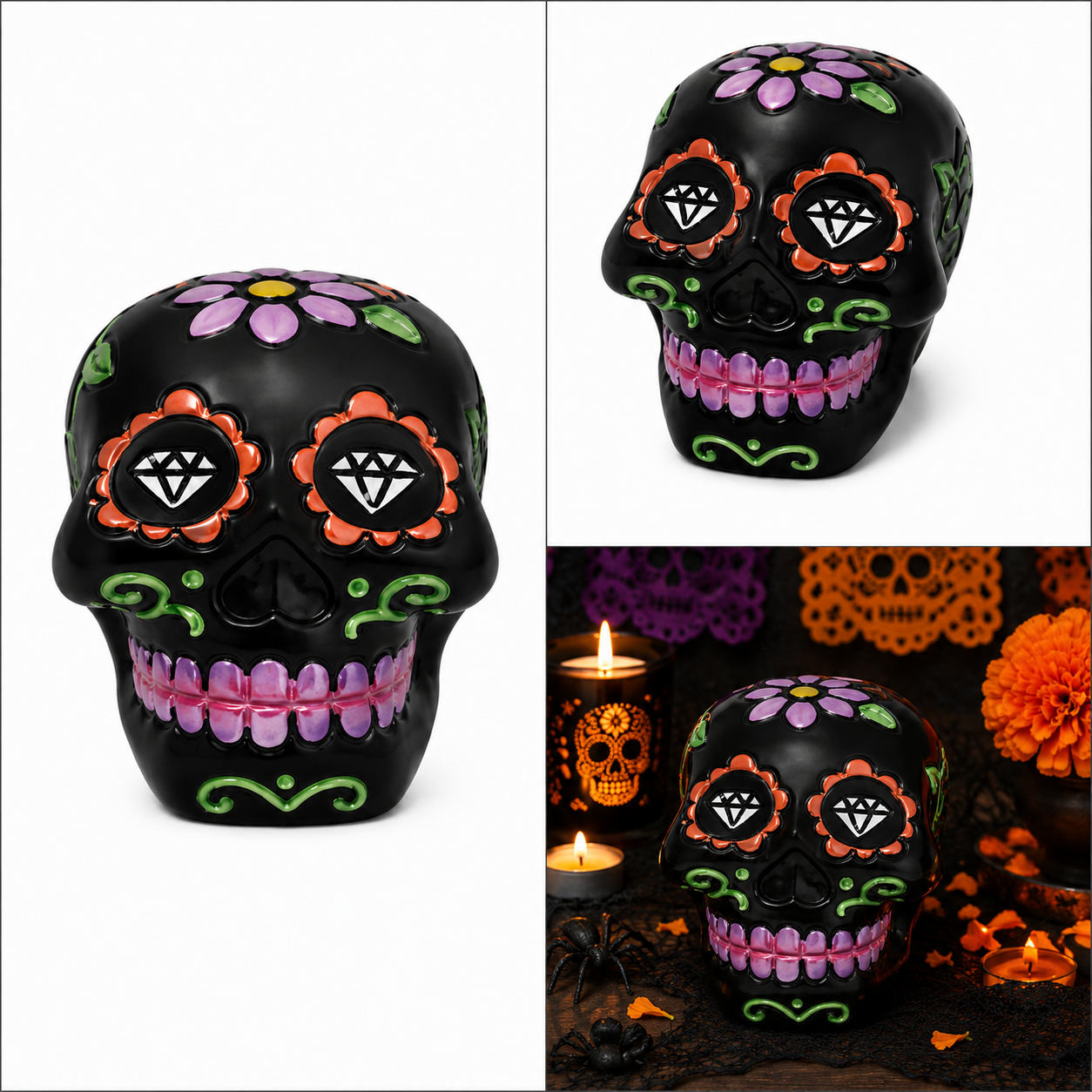 Calavera ‘Folklor Floral Grabado’