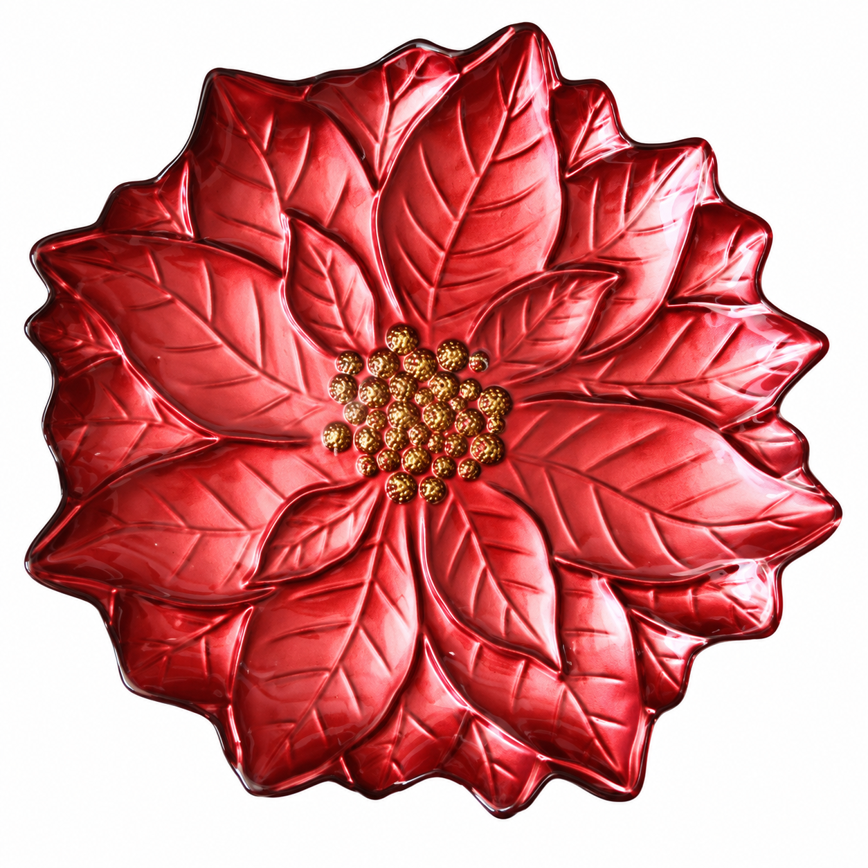 Bajo Plato “Nochebuena Imperial Roja” – Galerías el Triunfo