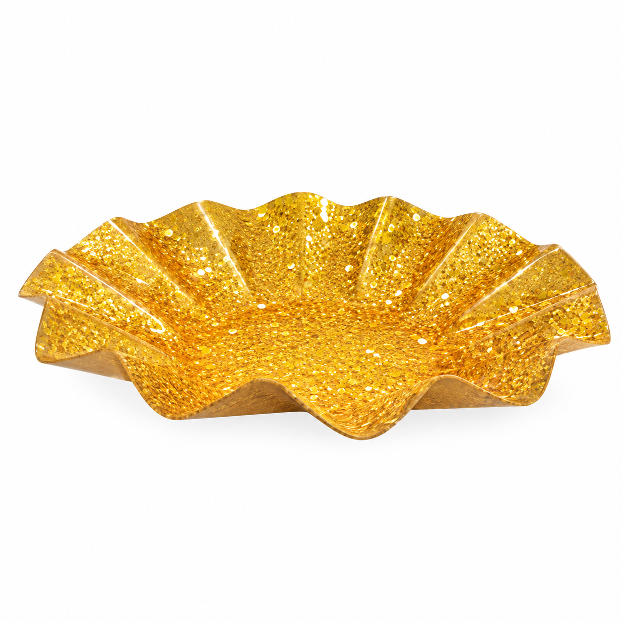Tazón ‘Veta Marmolado’ Dorado con Textura Mineral Galerías el Triunfo