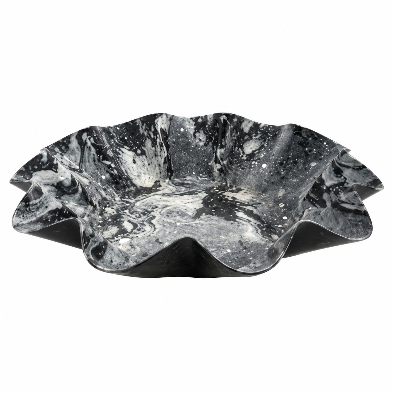 Tazón ‘Veta Marmolado’ Negro con Textura Mineral Galerías el Triunfo