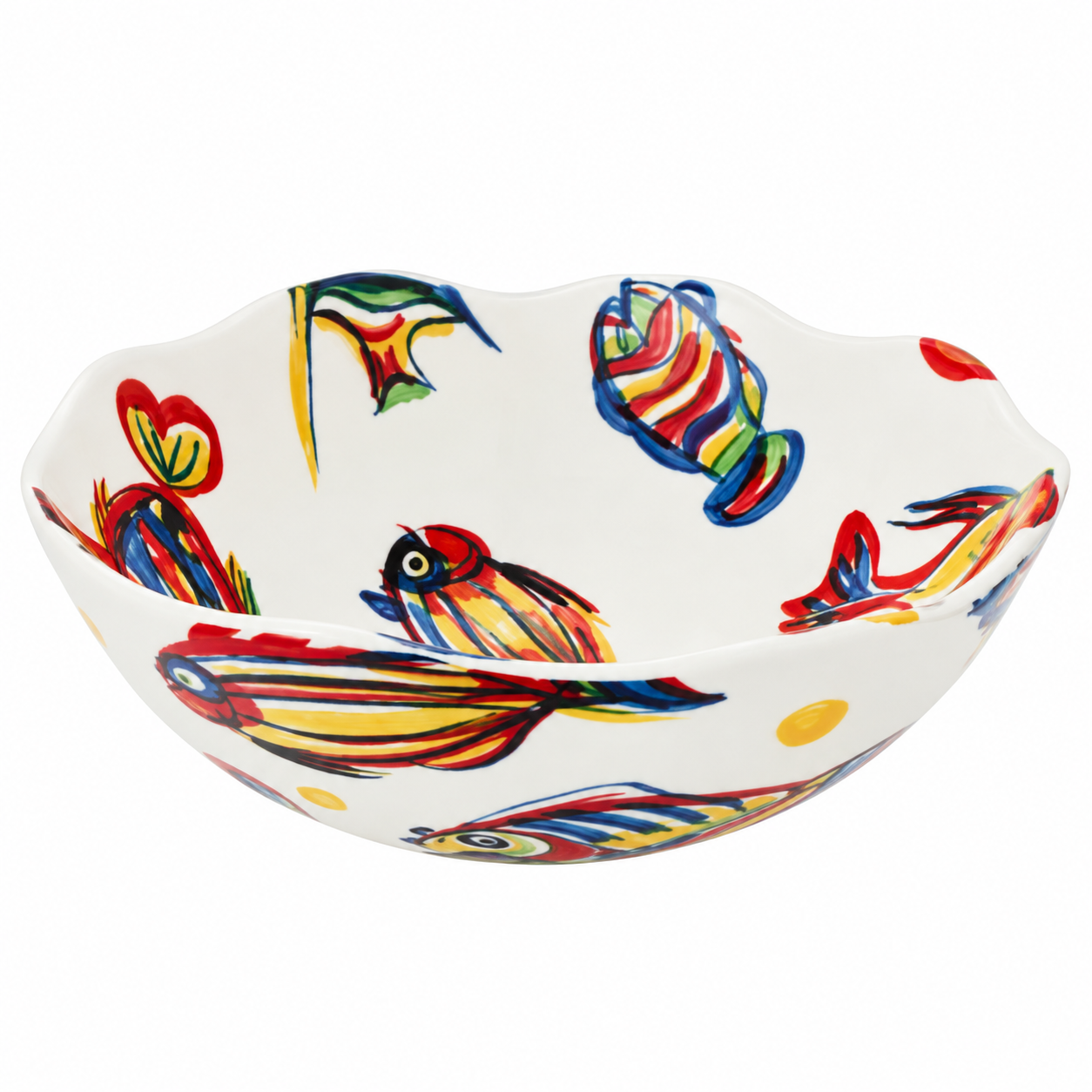 Tazón Ondulado Peces Tropicales – Galerías el Triunfo