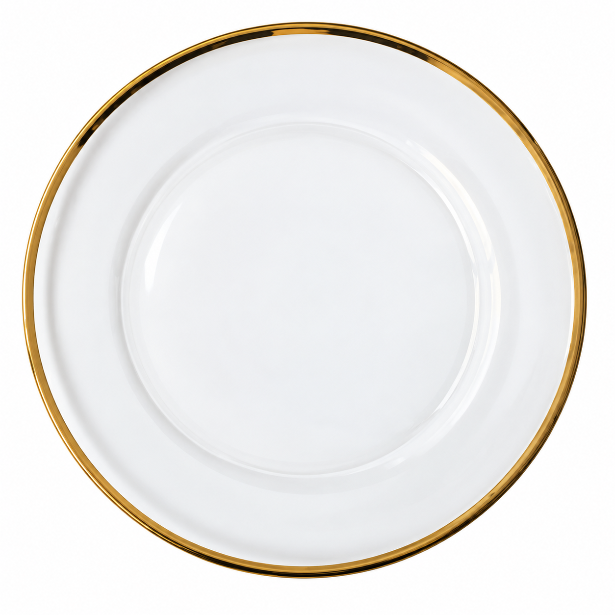 Bajo Plato Transparente con Orilla Dorada – Galerías el Triunfo