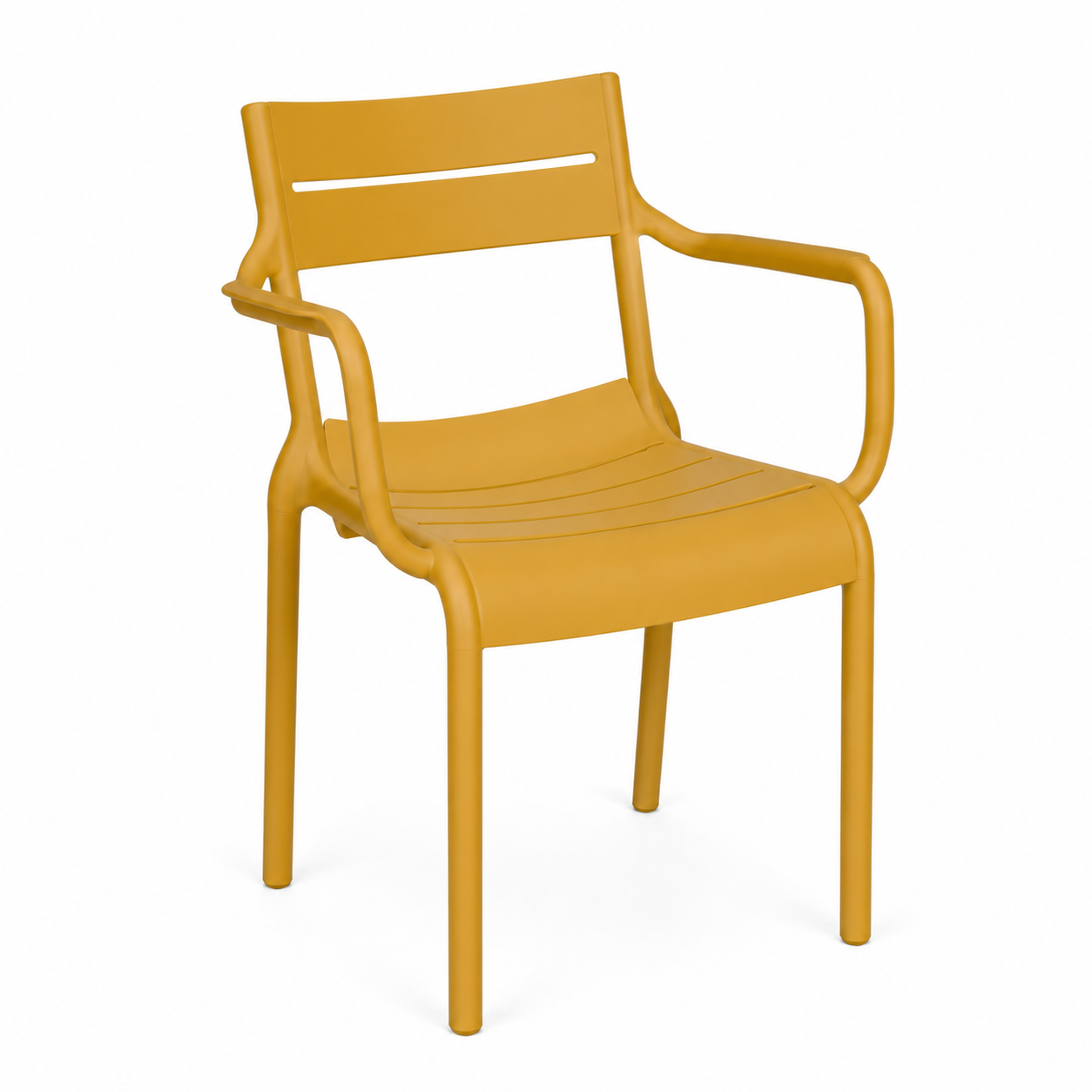 Silla Monoblock Mostaza con Reposabrazos – Galerías el Triunfo
