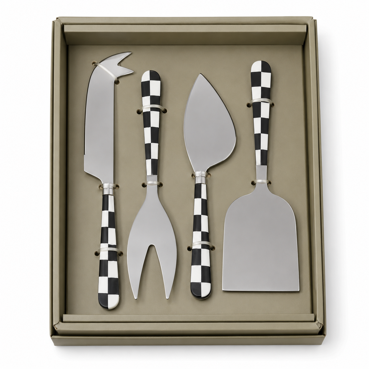 Set de 4 Cuchillos para Queso 'Ajedrez' - Galerías el Triunfo