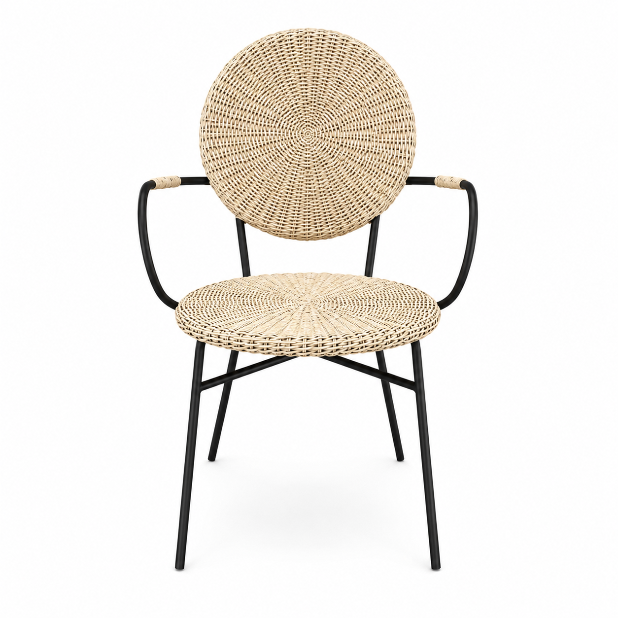 Silla con Descansabrazos "Natural Sun" en Rattan Sintético - Galerías el Triunfo