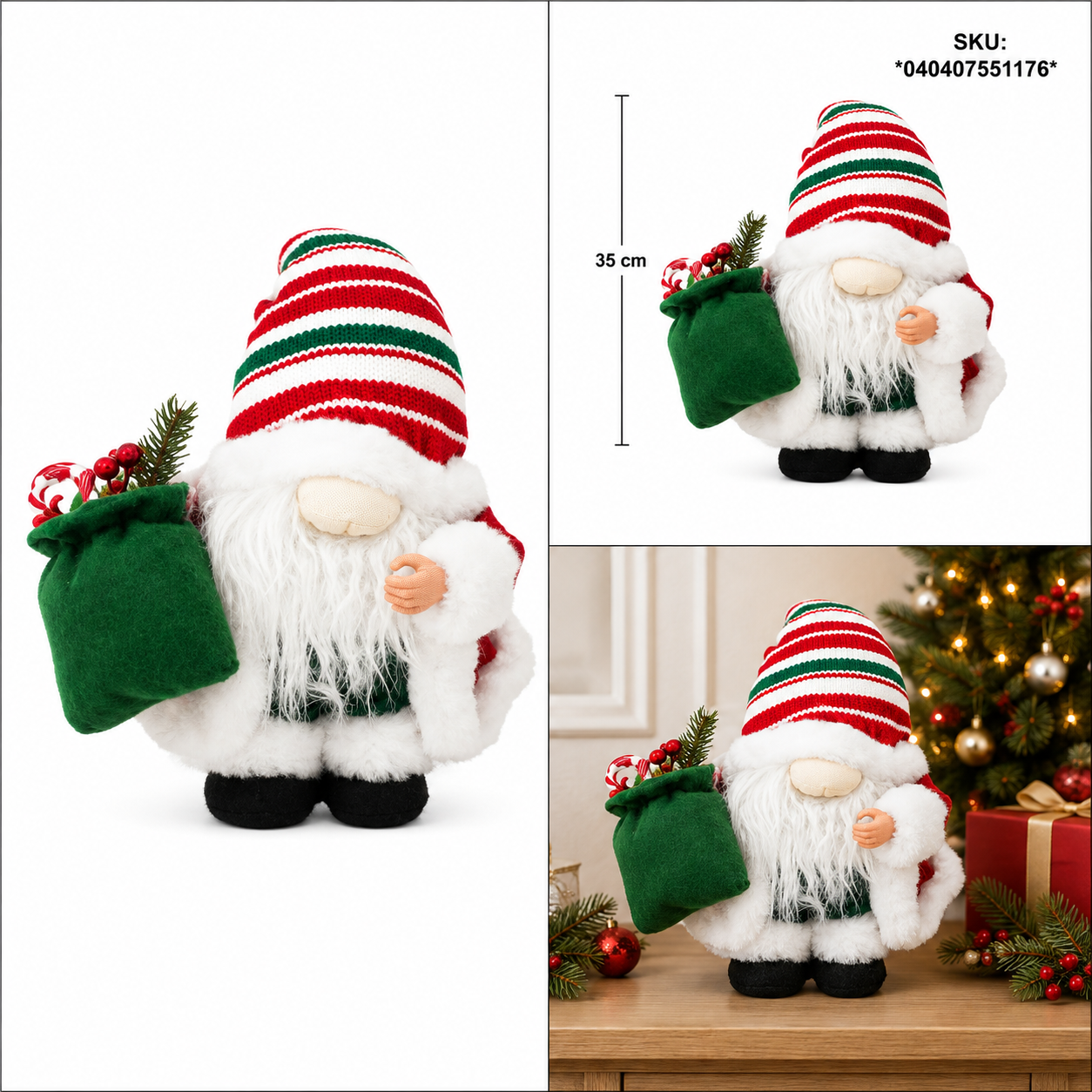 Gnomo con Costal Navideño – Galerías el Triunfo