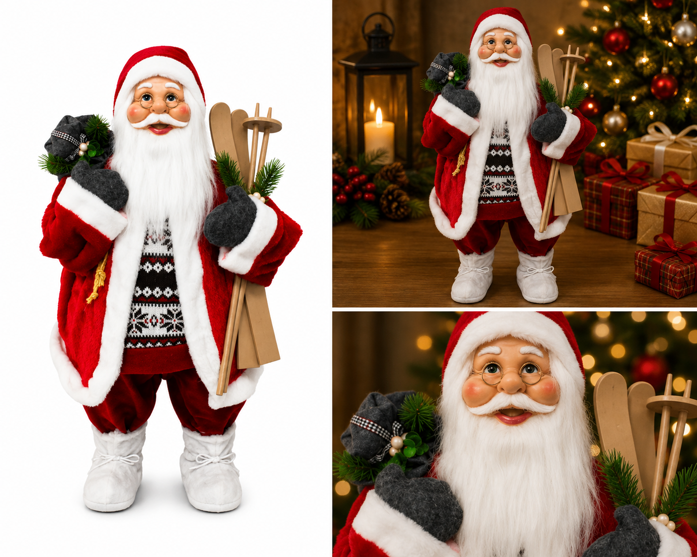 Santa Claus Alpino con Esquís - Galerías el Triunfo
