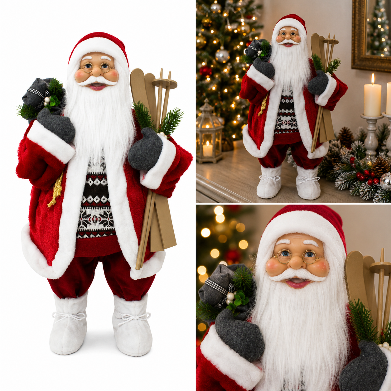 Santa Claus Alpino con Esquís - Galerías el Triunfo