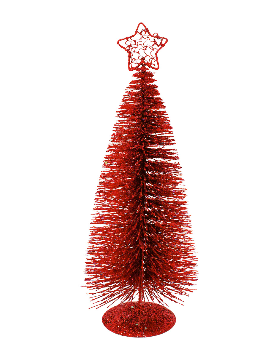 Mini Árbol Escobillón con Estrella Roja - Galerías el Triunfo