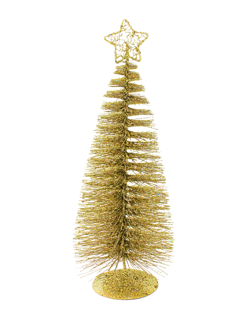 Mini Árbol Escobillón con Estrella Dorada - Galerías el Triunfo