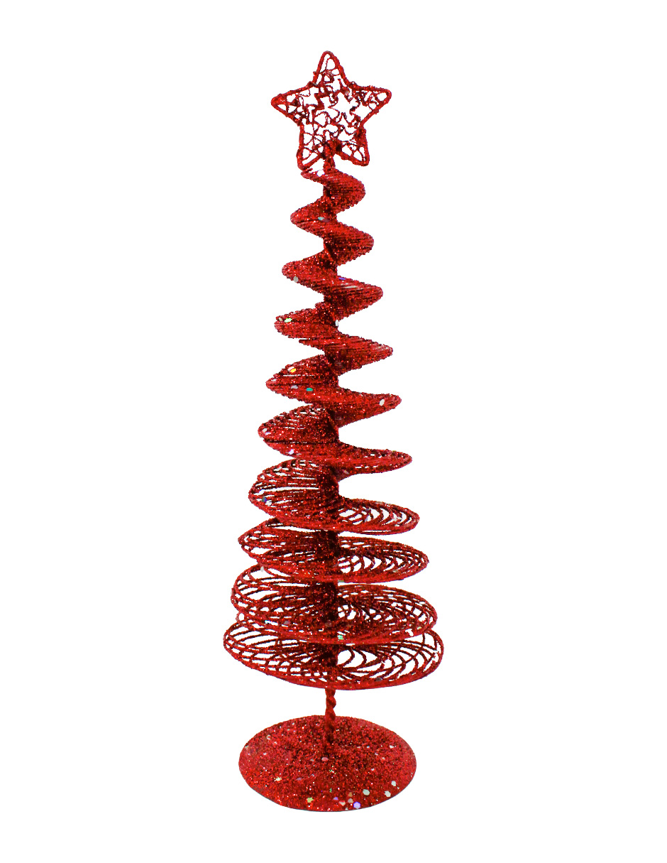 Mini Árbol Espiral con Estrella Roja - Galerías el Triunfo