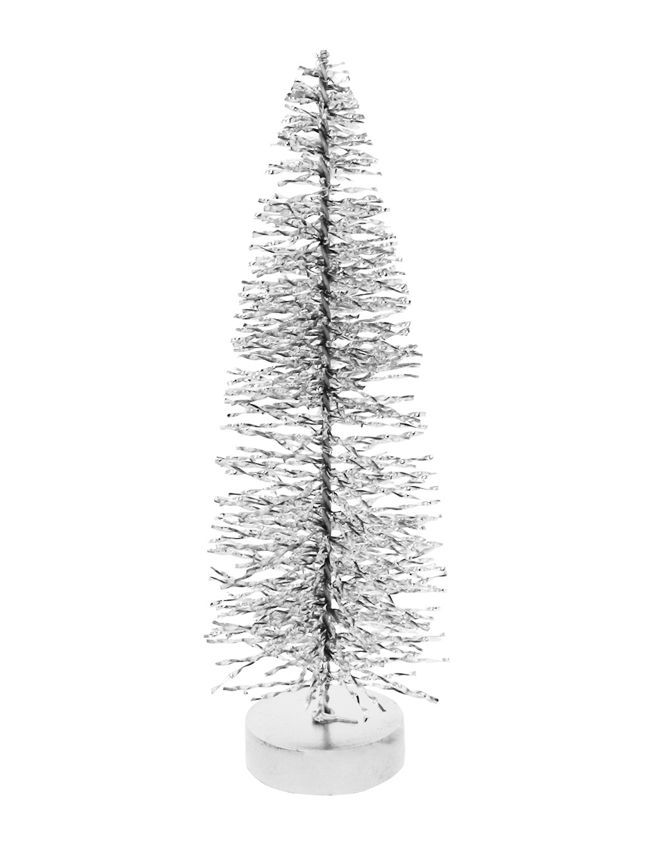 Mini Árbol Escobillón Plateado - Galerías el Triunfo