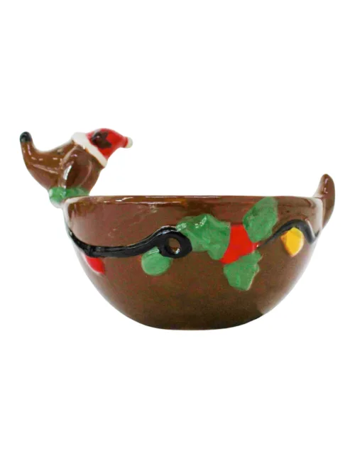 Bowl Dachshund Navideño - Galerías el Triunfo