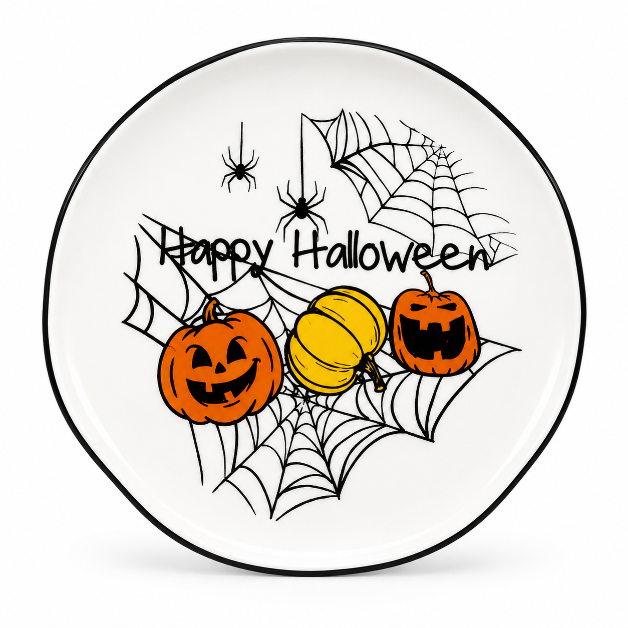 Plato Trinche "Happy Halloween" Calabazas - Galerías el Triunfo