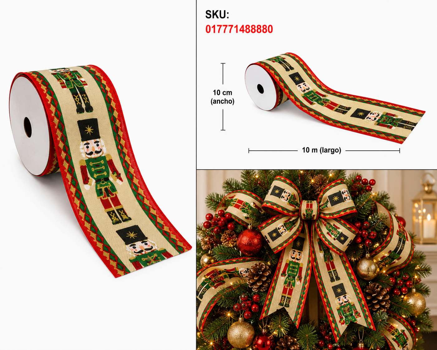 Listón Beige con Estampado de Cascanueces – Galerías el Triunfo