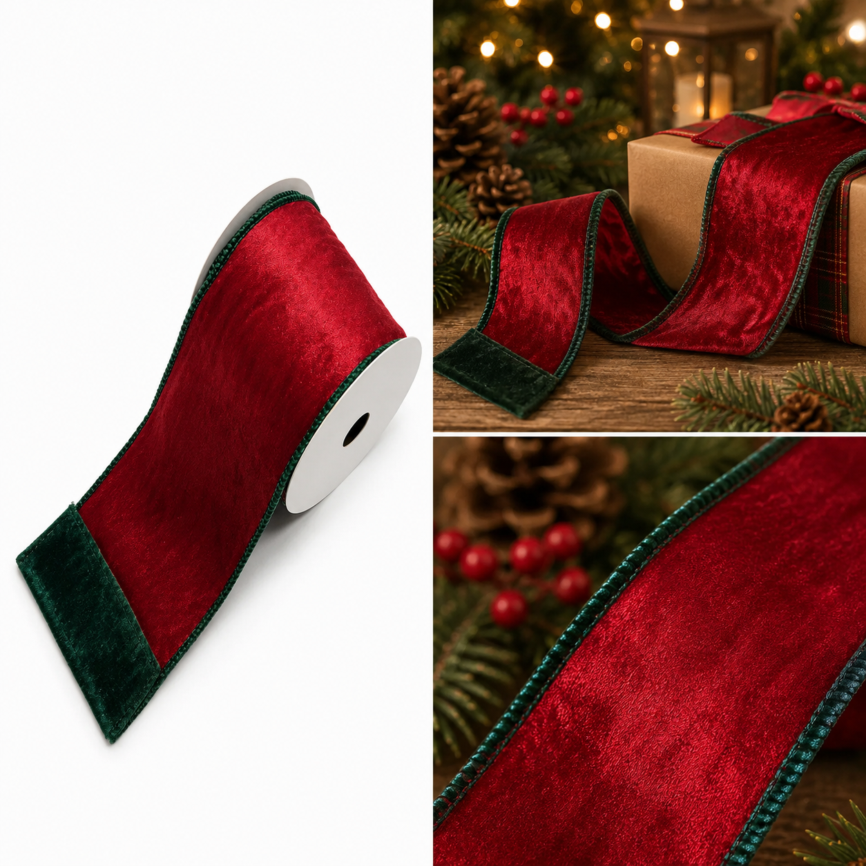 Listón Navideño Elegancia Clásica - Galerías el Triunfo