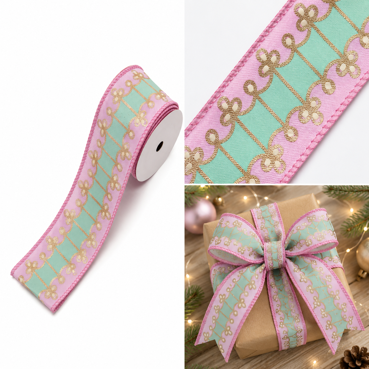 Listón Decorativo Patrón Pastel - Galerías el Triunfo
