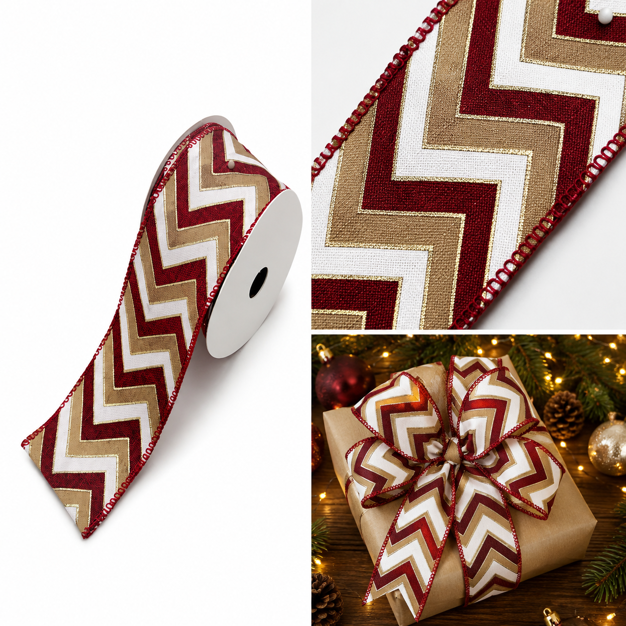 Listón Decorativo Patrón Zig Zag - Galerías el Triunfo