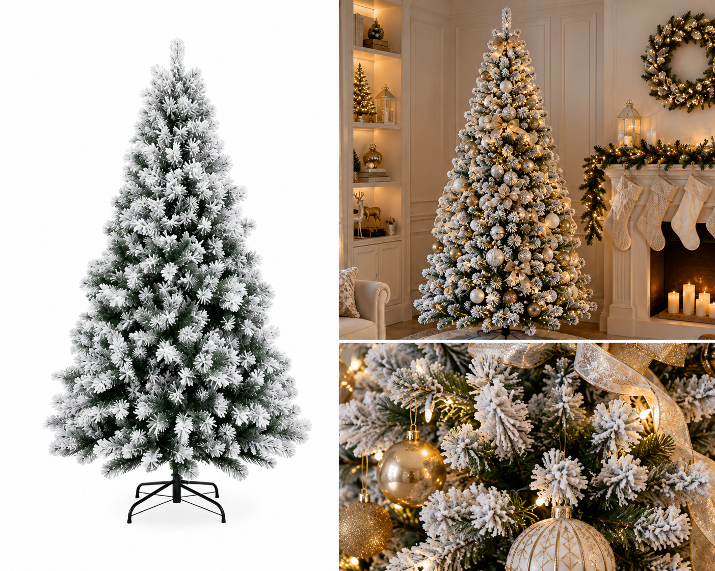 Árbol de Navidad Frondoso Nevado - Galerías el Triunfo