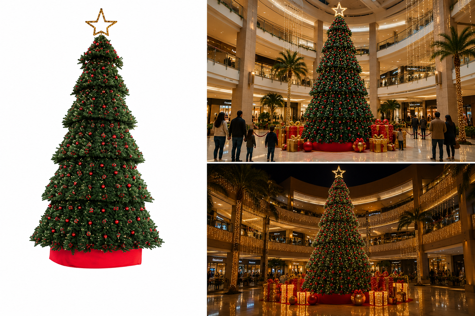 Árbol de Navidad Gigante para Plazas y Espacios Comerciales - Galerías el Triunfo