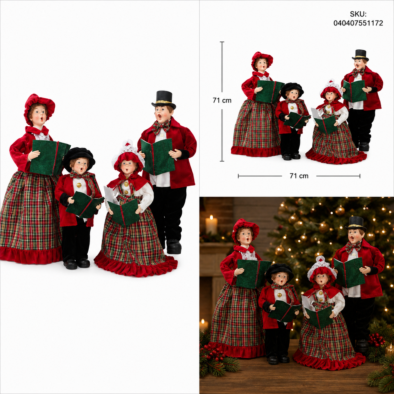 Familia de Cantores Navideños con Vestuario Escocés – Galerías el Triunfo