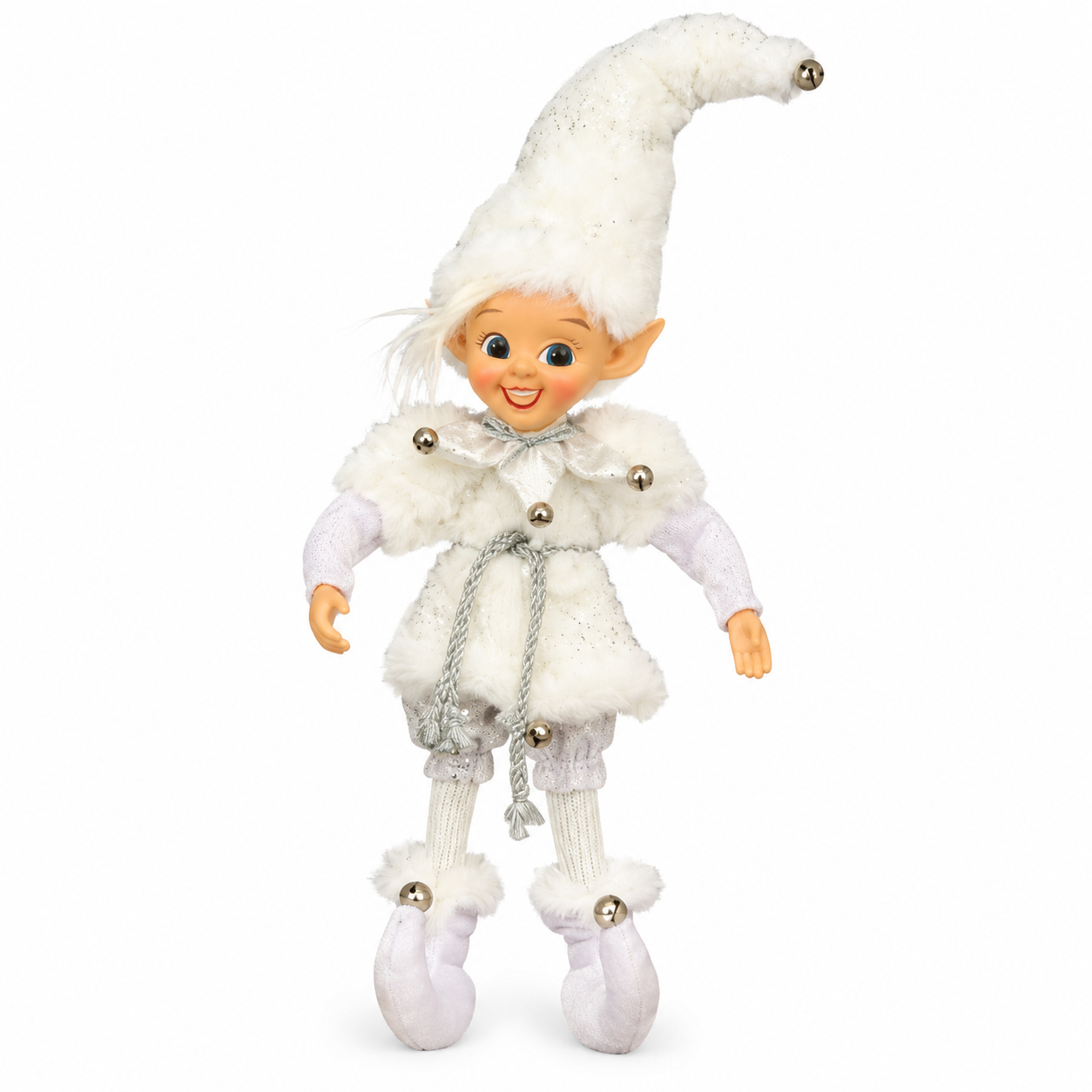 Duende Arlequín Blanco con Detalle Plateado – Galerías el Triunfo