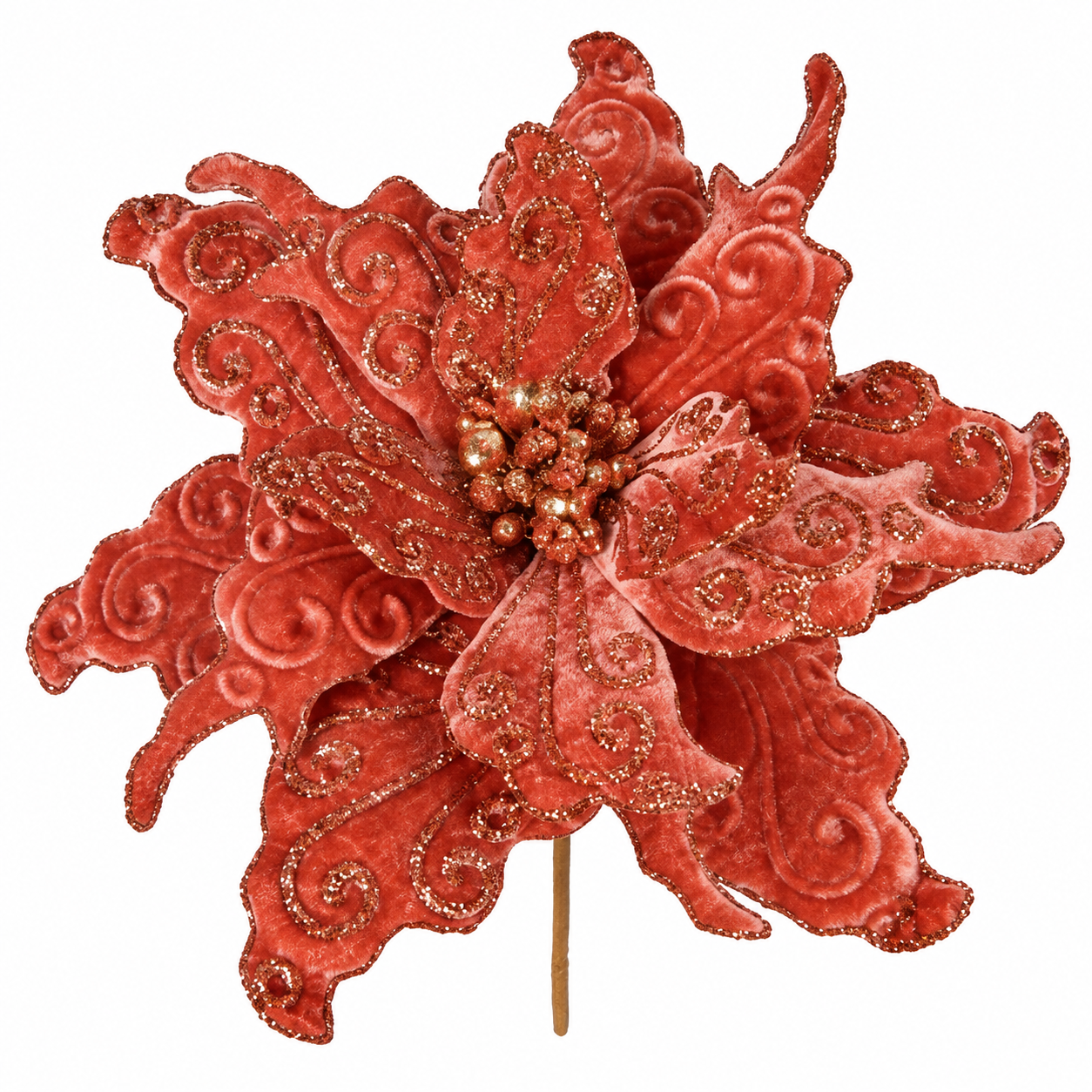 Pick de Nochebuena Salmón con Detalles Brillantes – Galerías el Triunfo